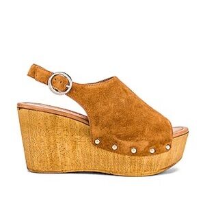 Seychelles Elated Wedge in Cognac Suede